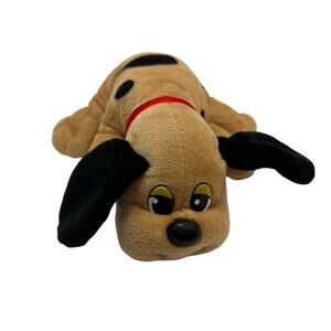 Vintage Pound Puppies Tonka 1986 Brown Dog w/‎ Black Spots Plush Stuffed Animal
